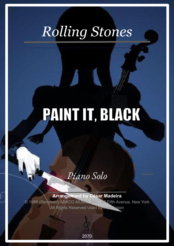 Paint It, Black Sheet Music Rolling Stones Piano Solo