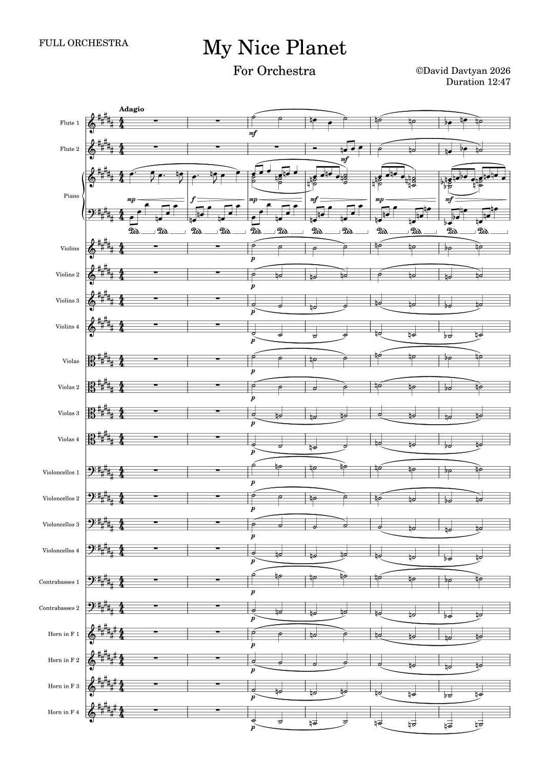 My Nice Planet by David Davtyan Full Orchestra