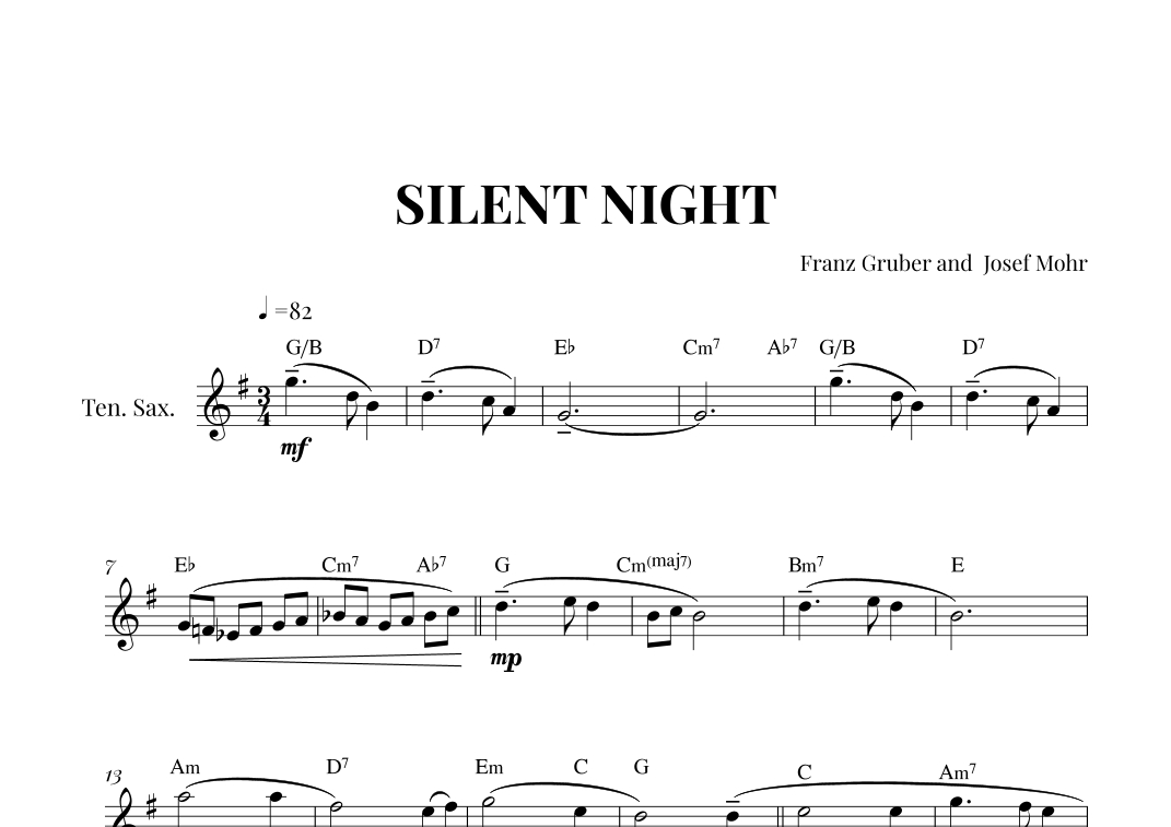 Silent night (arr. L&A Editions) Partituras Digitales