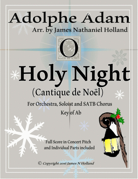 O Holy Night (Cantique de Noel) Adolphe Adam Orchestral Accompaniment in Ab (arr. James Nathaniel Holland) by Adolphe Adam Full Orchestra