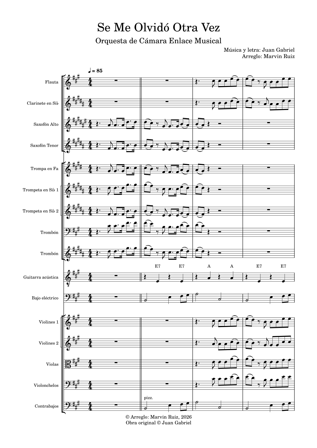 Se Me Olvido Otra Vez (arr. Marvin Ruiz) by Juan Gabriel 管弦乐团 - 预览