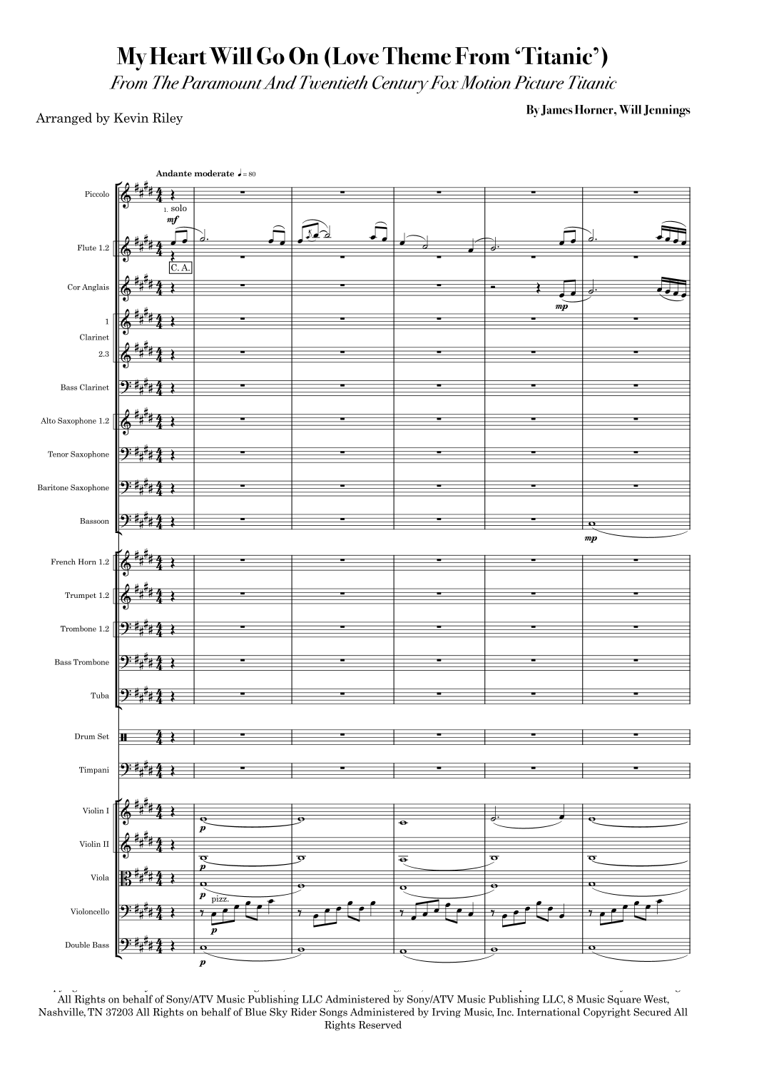 My Heart Will Go On (Love Theme From 'titanic') (arr. Kevin Riley) by Celine Dion Full Orchestra