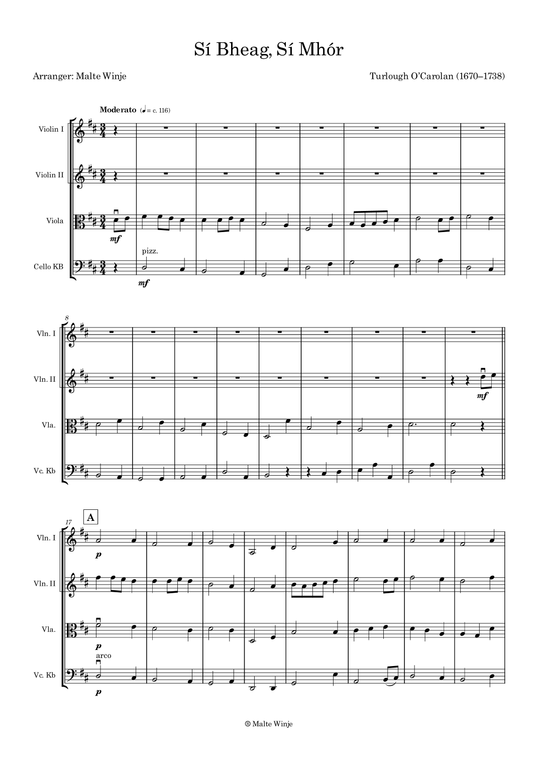 Sí Bheag, Sí Mhór (arr. Malte Winje) by Malte Winje Sheet Music for ...