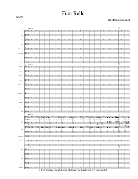 Fum Bells Score - Orchestra & Choir (arr. Bradley Sowash Music) by Bradley Sowash Full Orchestra