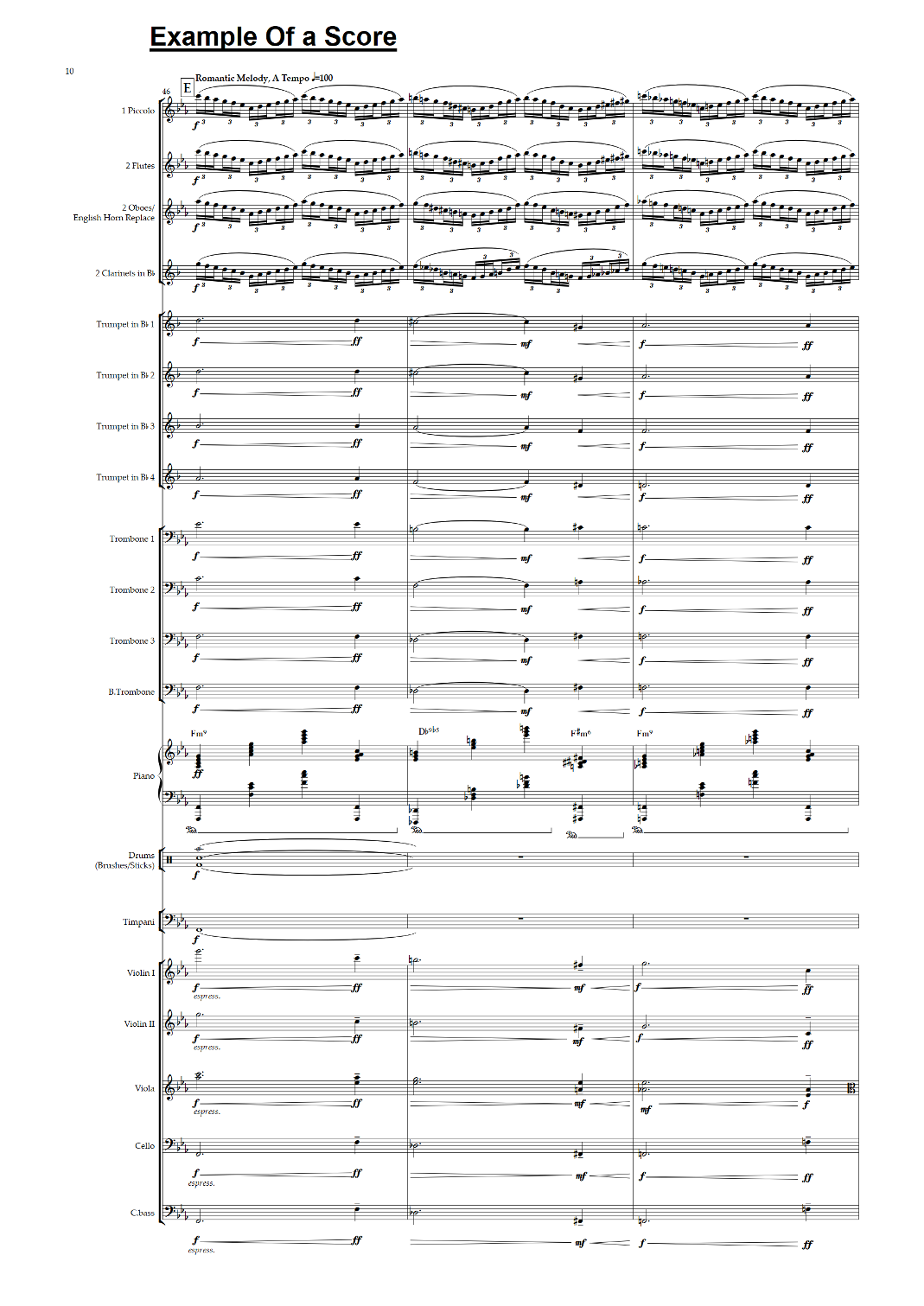 Night Walk March — For Classical Orchestra & Big Band Combo by Eden Rubin 管弦乐团 - 预览