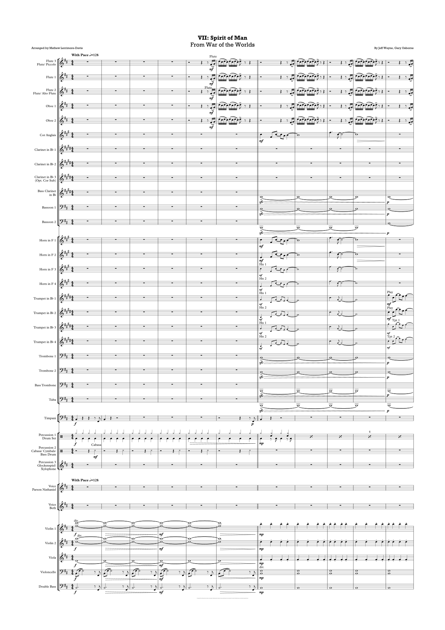 Spirit Of Man (arr. Mathew Lorrimore-Davis) by Jeff Wayne 管弦乐团 - 预览