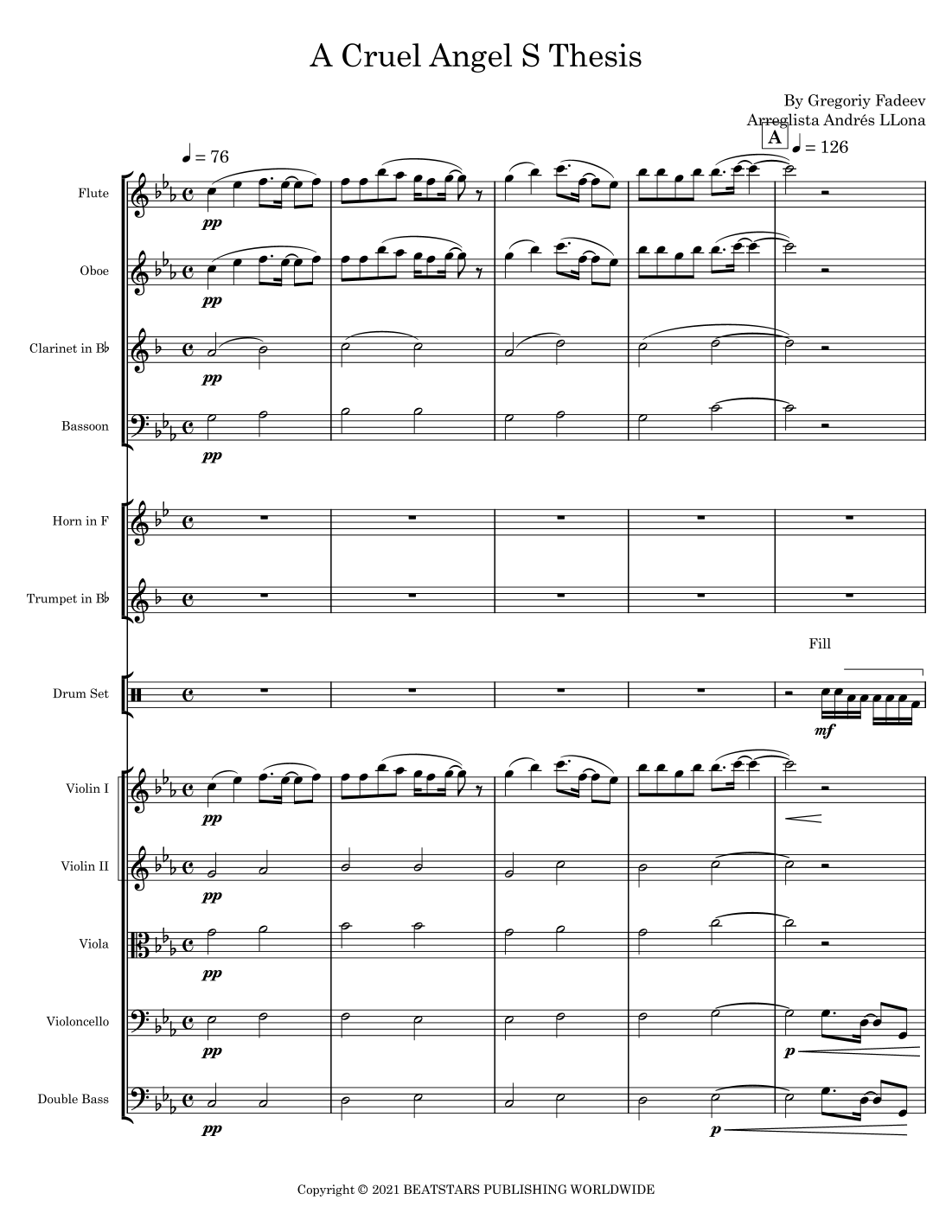 A Cruel Angel S Thesis 8 Bit (arr. Andrés LLona) by Bass Estrada 管弦乐团 - 预览