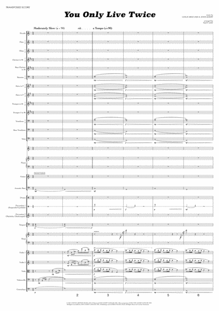 You Only Live Twice (arr. Matt Amy) by John Barry 管弦乐团全谱 - 预览