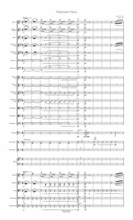 Merrymakers Dance for Orchestra (arr. Glenn Michael) by Edward German Full Orchestra - 预览(爱德华·日耳曼《狂欢者之舞》管弦乐团全谱)