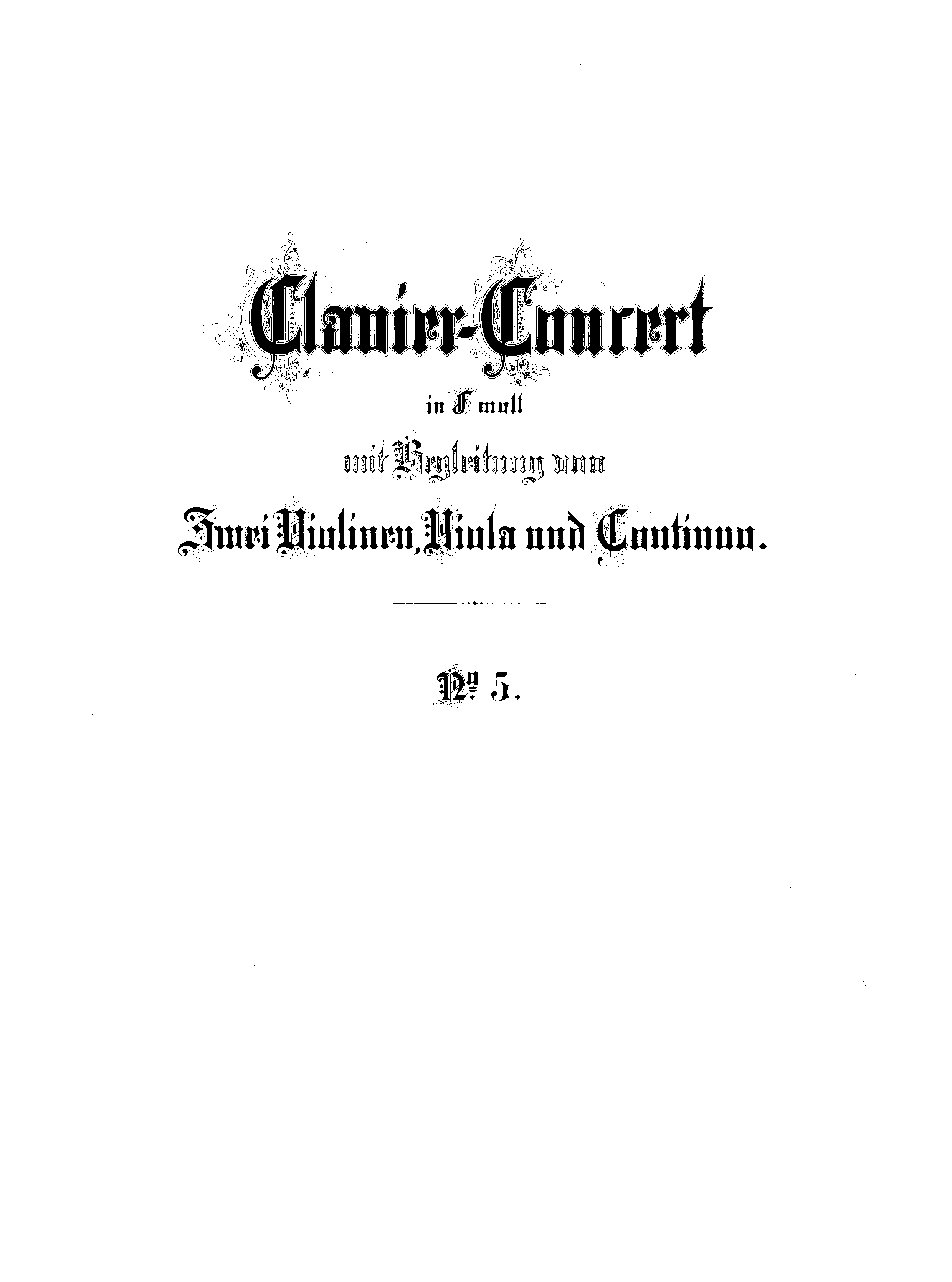 Bach Harpsichord Concerto no. 5 in F minor, BWV 1056 (arr. Johann