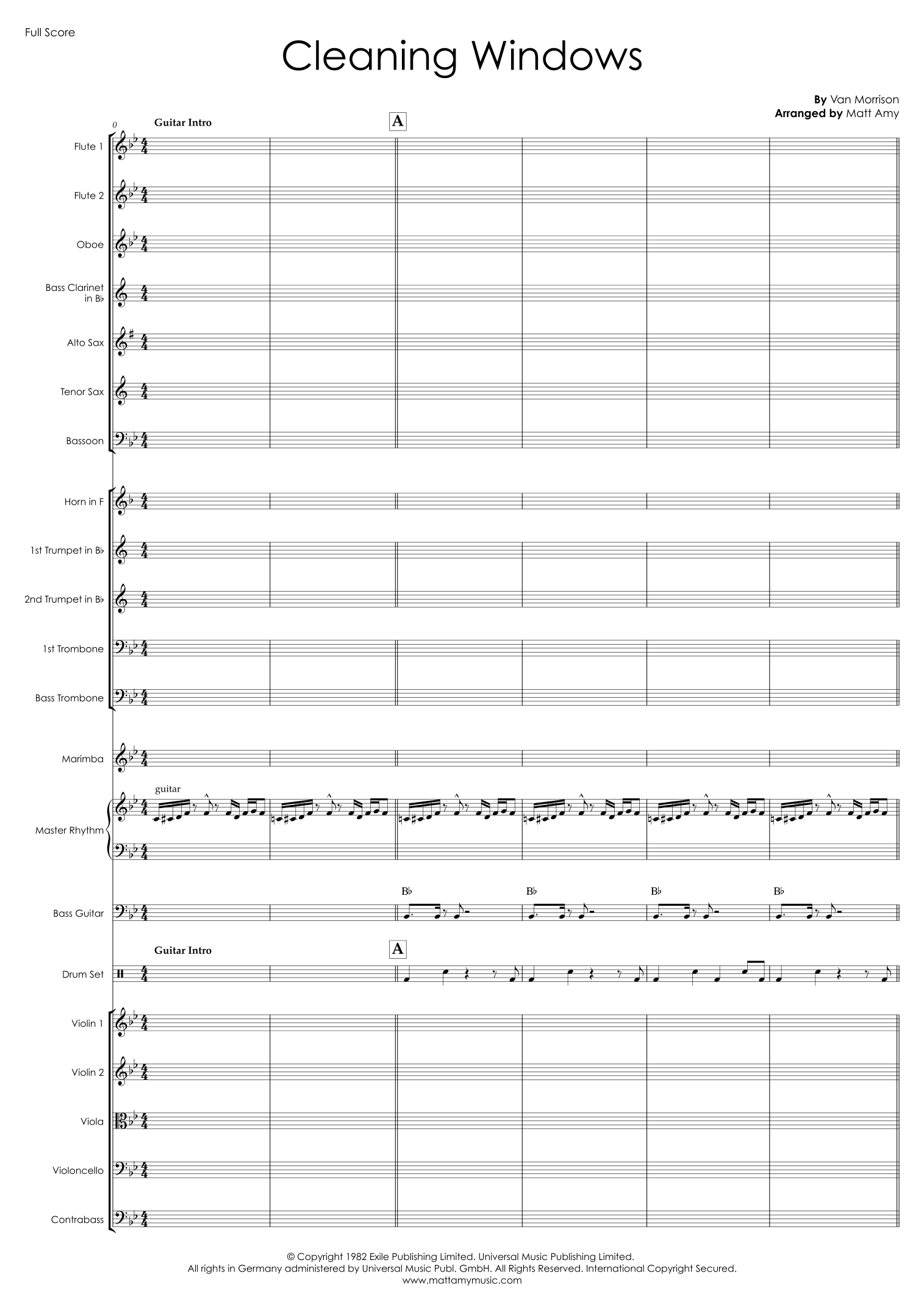 Cleaning Windows (arr. Matt Amy) by Van Morrison Full Orchestra
