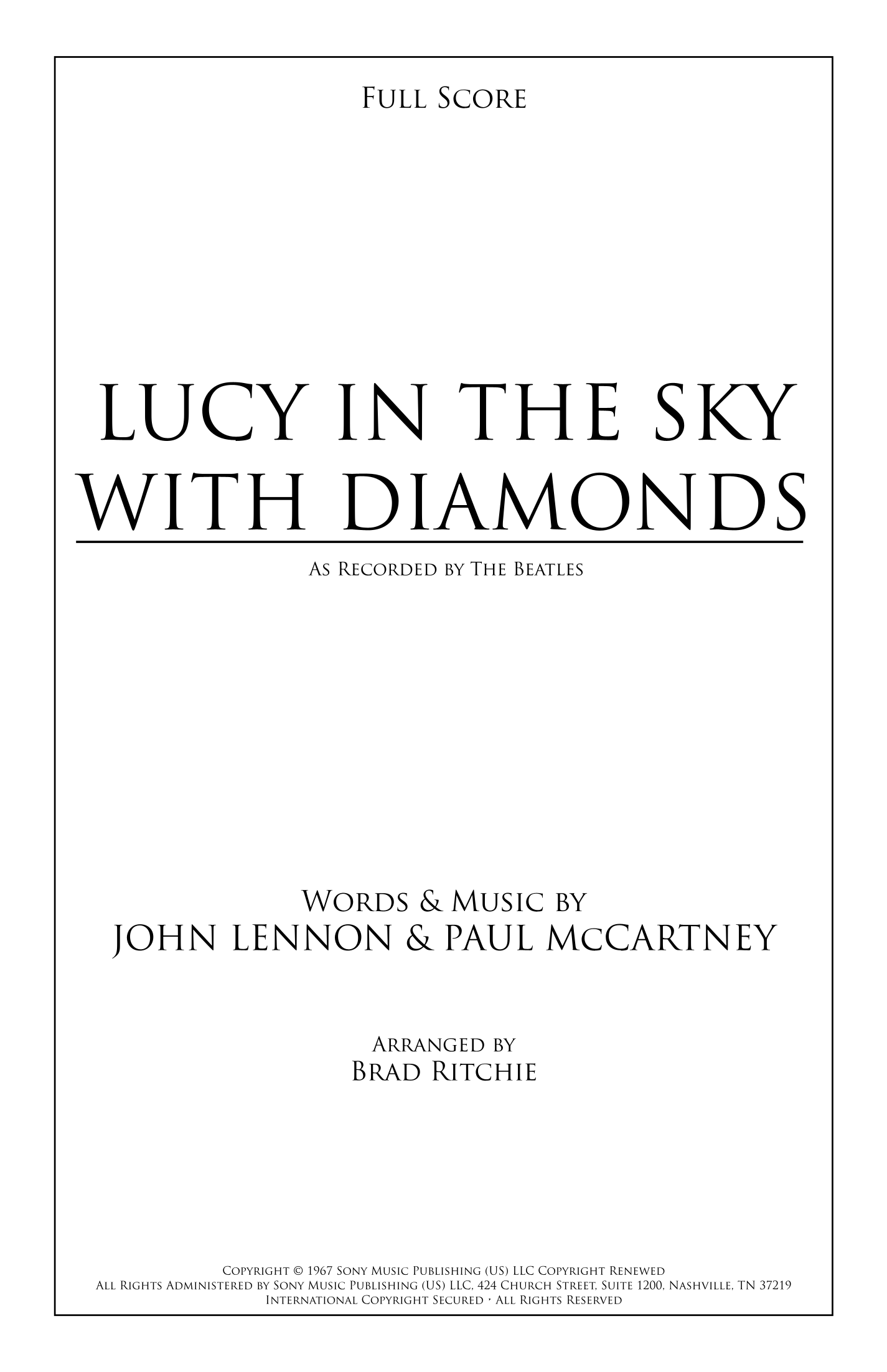 Lucy In The Sky With Diamonds (arr. Brad Ritchie) by The Beatles Full Orchestra
