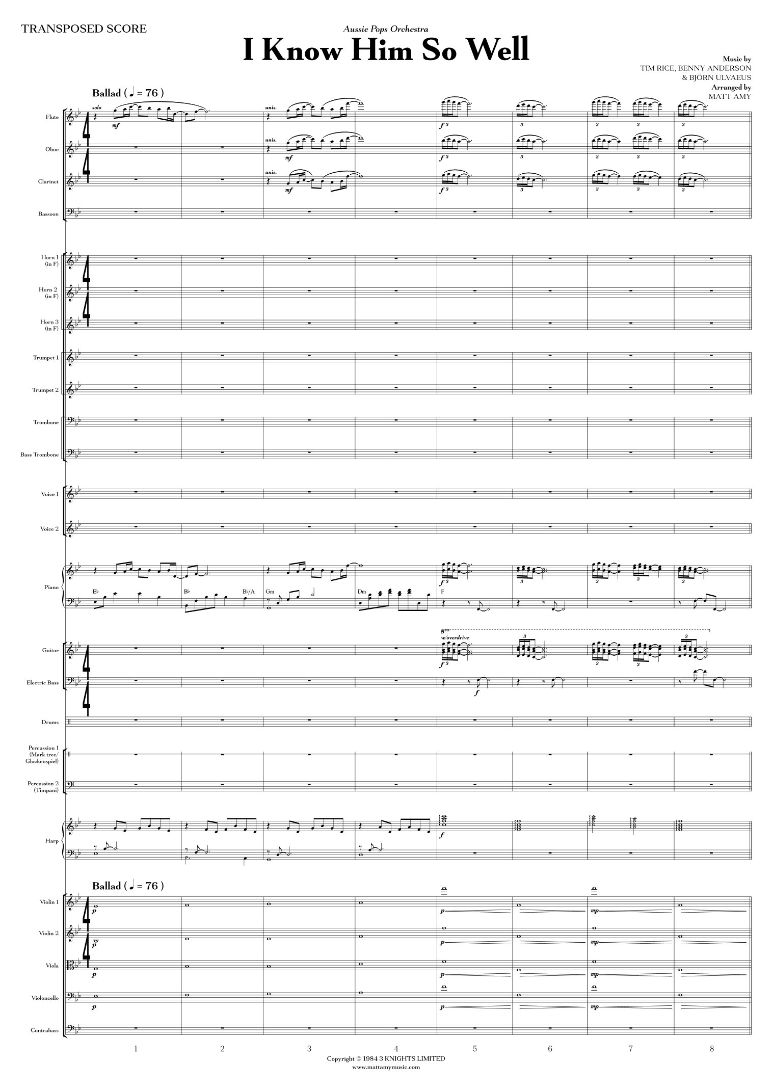 I Know Him So Well (arr. Matt Amy) by Aa Full Orchestra
