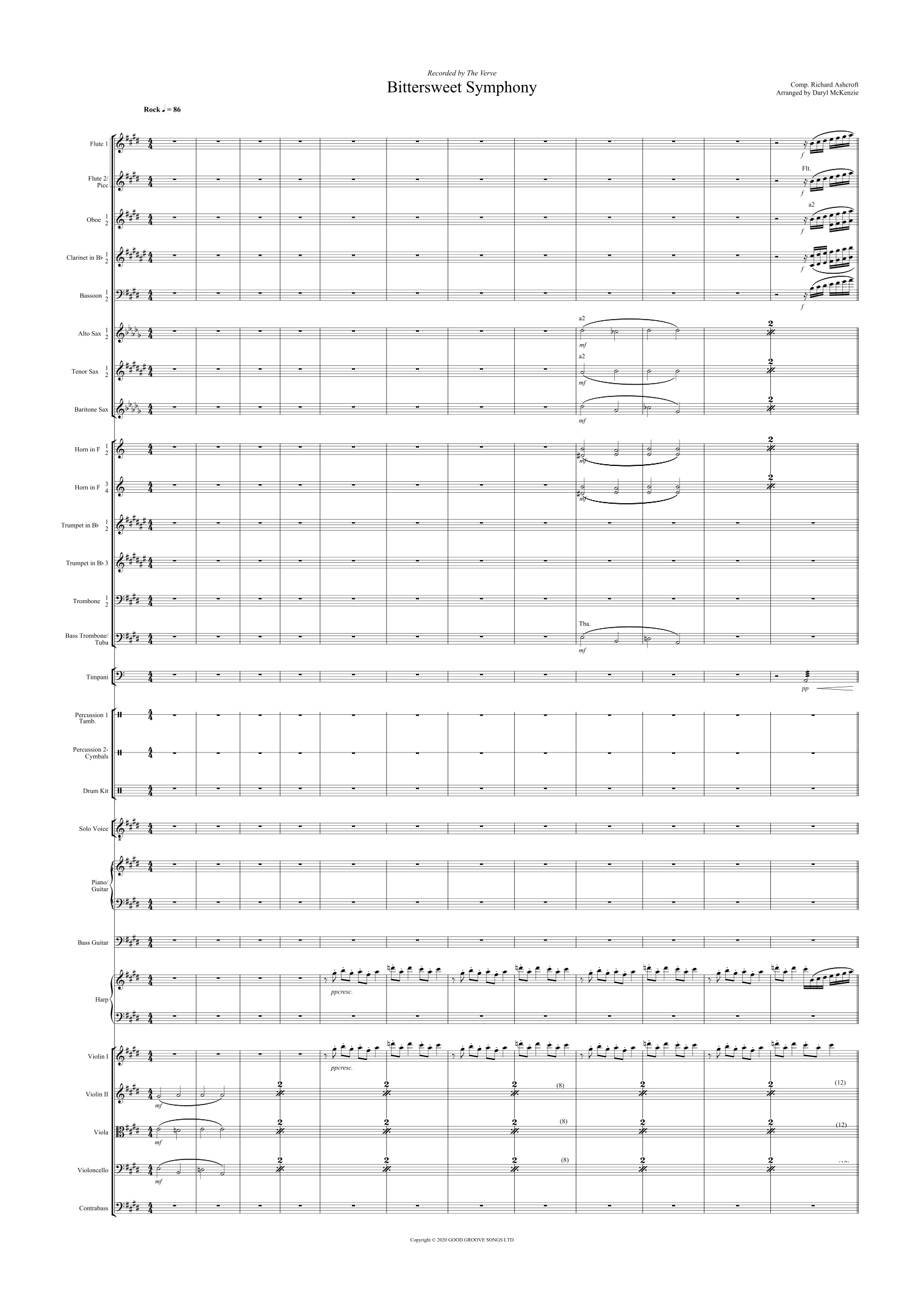 Bittersweet Symphony (arr. Daryl McKenzie) by Tim Baxter 管弦乐团 - 预览