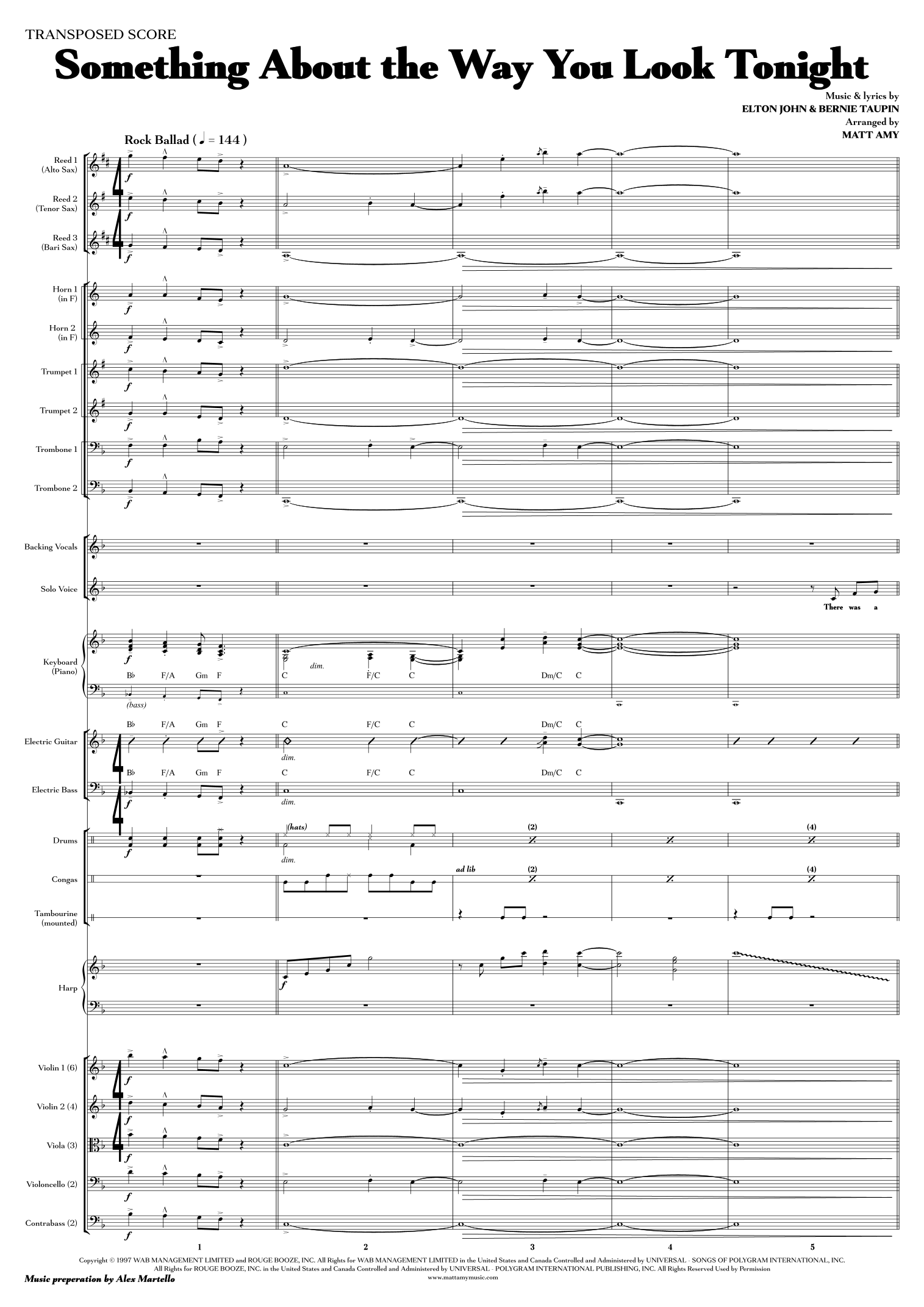 Something About The Way You Look Tonight (arr. Matt Amy) by Elton John 管弦乐团 - 预览
