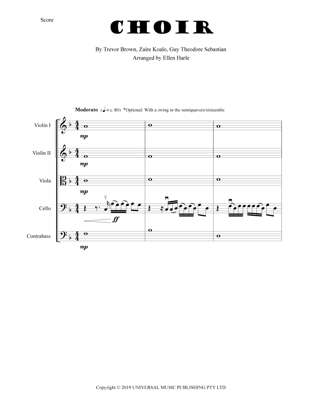 Choir (arr. Ellen Harle) Partituras Digitales