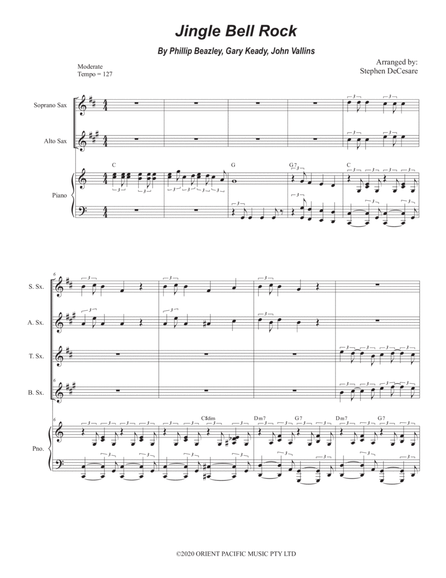 Jingle Bell Rock Sheet Music Gary Keady Woodwind Ensemble