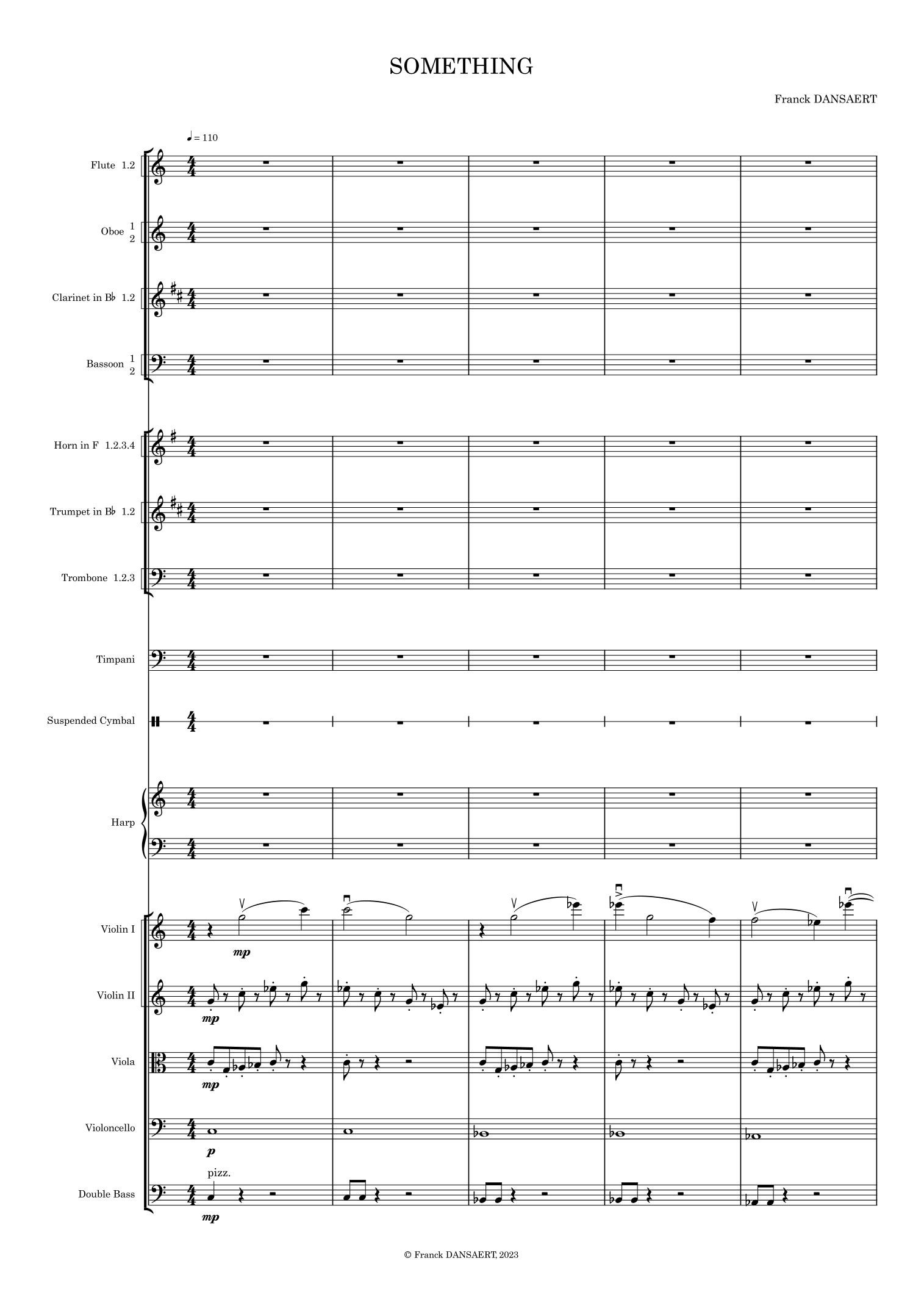 Something - Score Only (仅总谱) by Franck Dansaert Full Orchestra (管弦乐团) - 预览