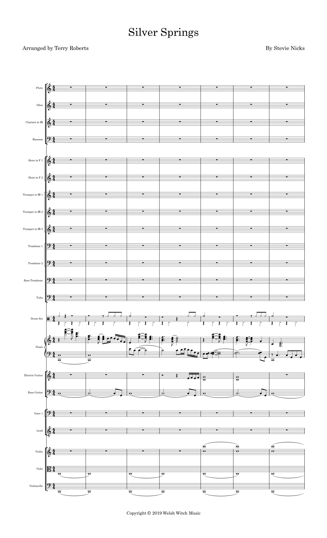 Silver Springs (arr. Terry Roberts) by Fleetwood Mac Full Orchestra