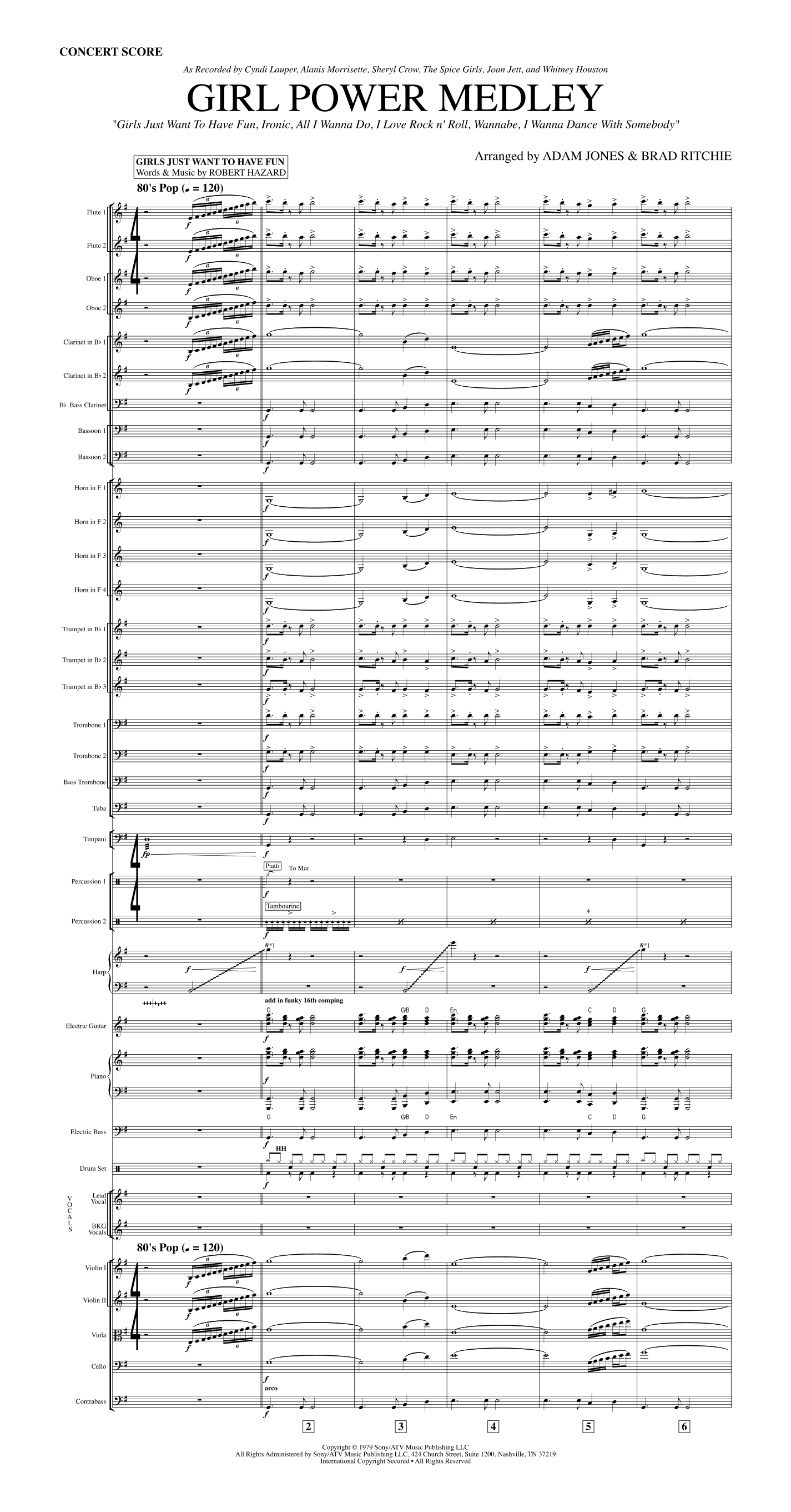Medley: Girls Just Want To Have Fun with All I Wanna Do, I Love Rock 'n Roll, Wannabe, and I Wann... (arr. Brad Ritchie & Adam Jones) by Brad Ritchie & Adam Jones Full Orchestra