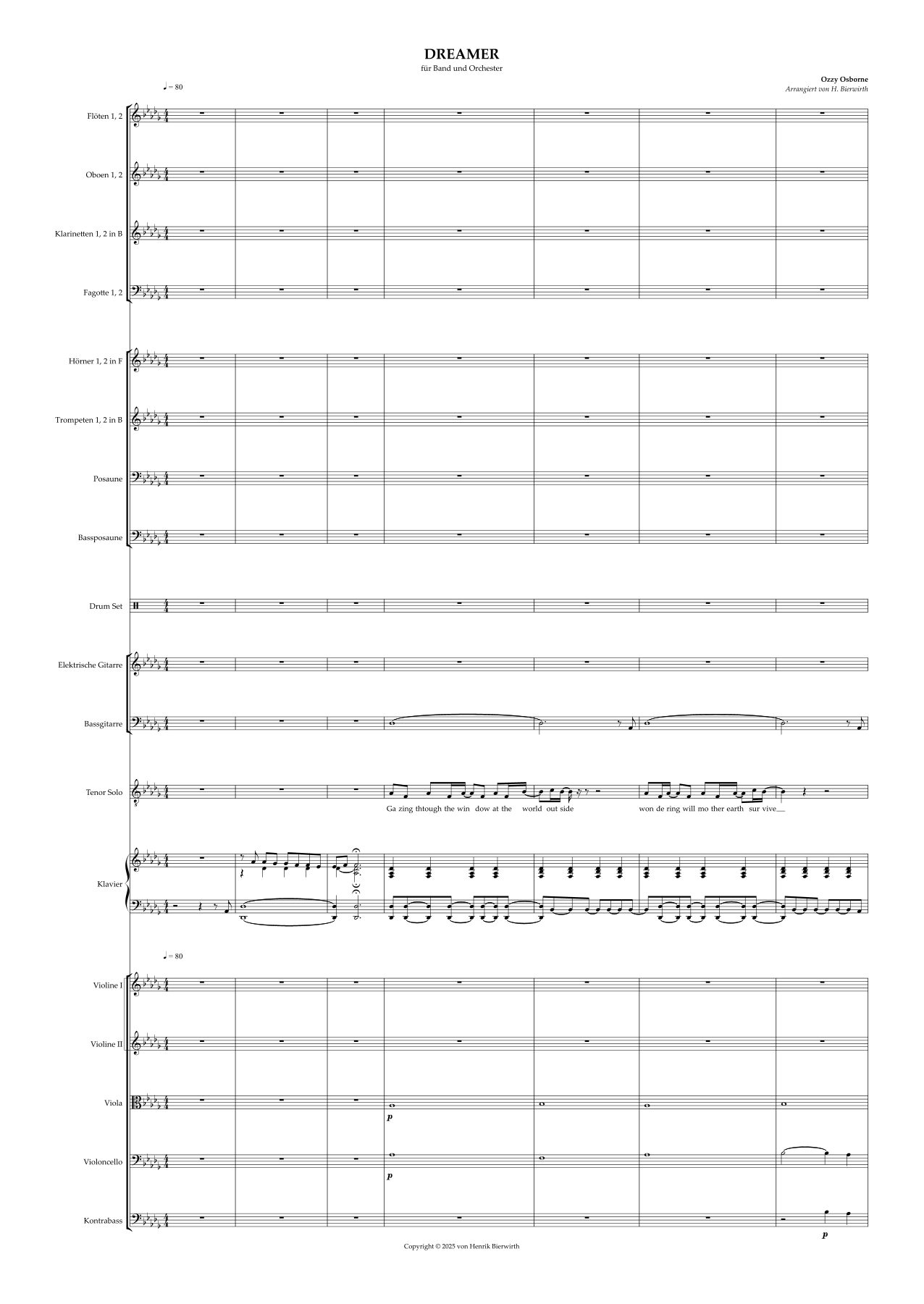 Dreamer (arr. Henrik Bierwirth) by Ozzy Osbourne 管弦乐团 - 预览
