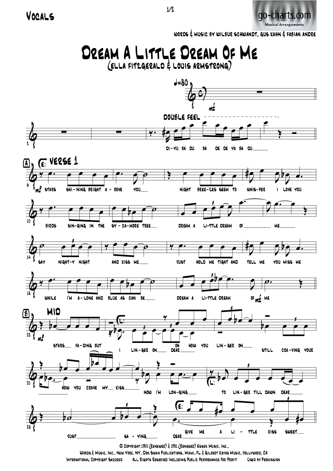 Dream A Little Dream Of Me (arr. Andy Davidson) by The Mamas & The Papas Full Orchestra