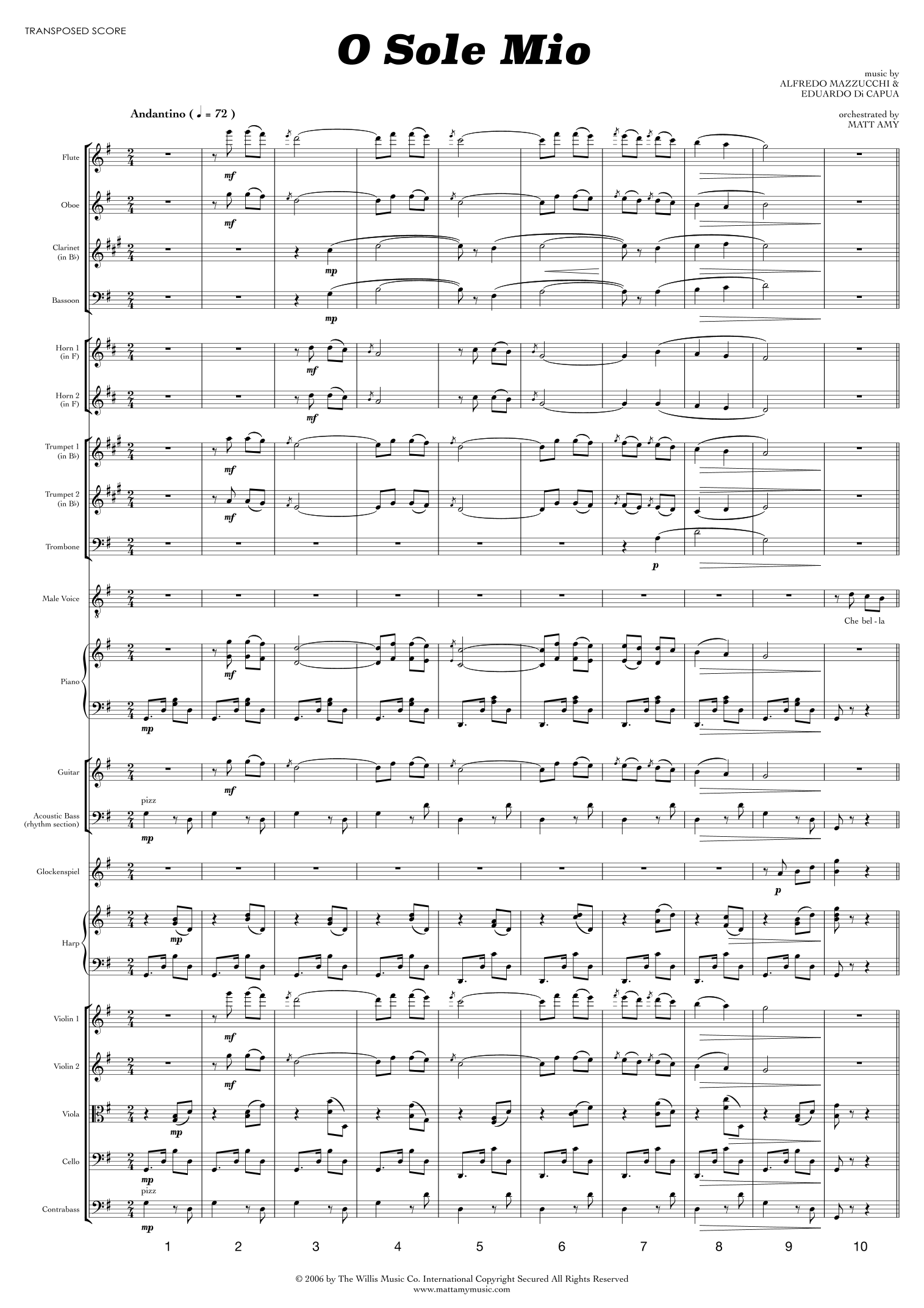 O Sole Mio (arr. Matt Amy) by Eduardo di Capua 管弦乐团 - 预览