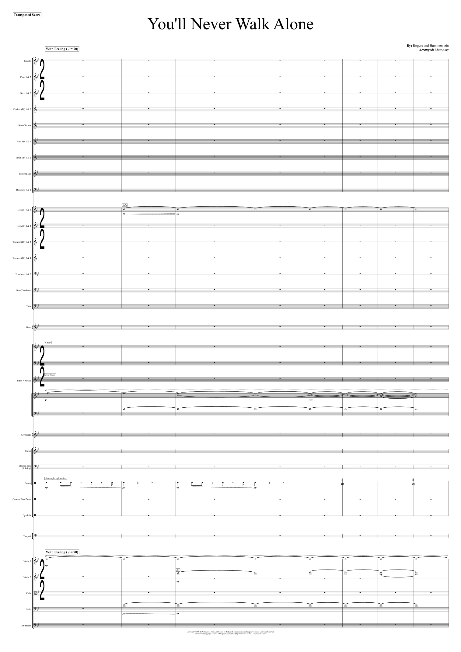You'll Never Walk Alone (arr. Matt Amy) by Andrea Bocelli 全编制管弦乐团 - 预览