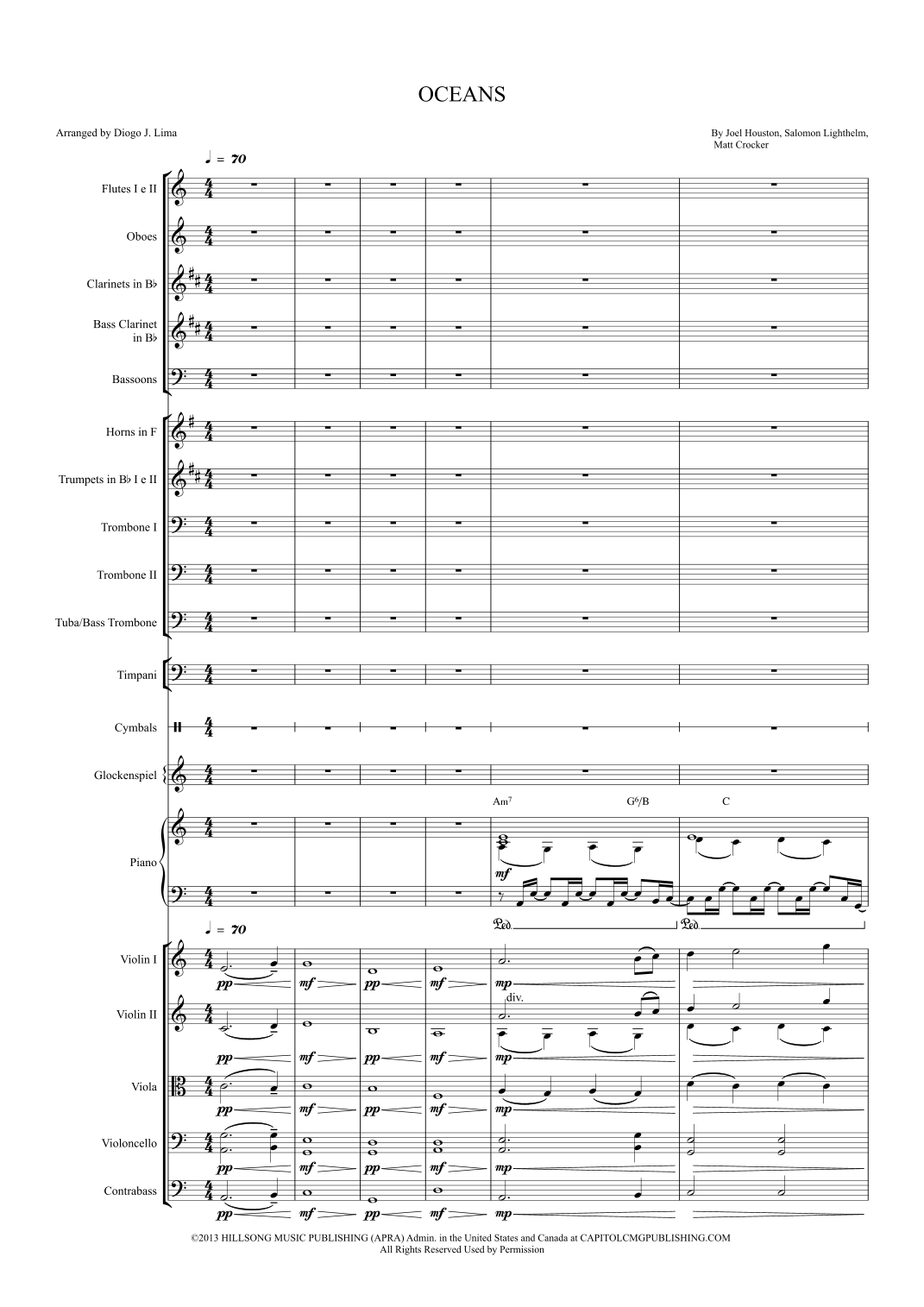 Oceans (Where Feet May Fail) (arr. Diogo J. Lima) by Hillsong United Full Orchestra