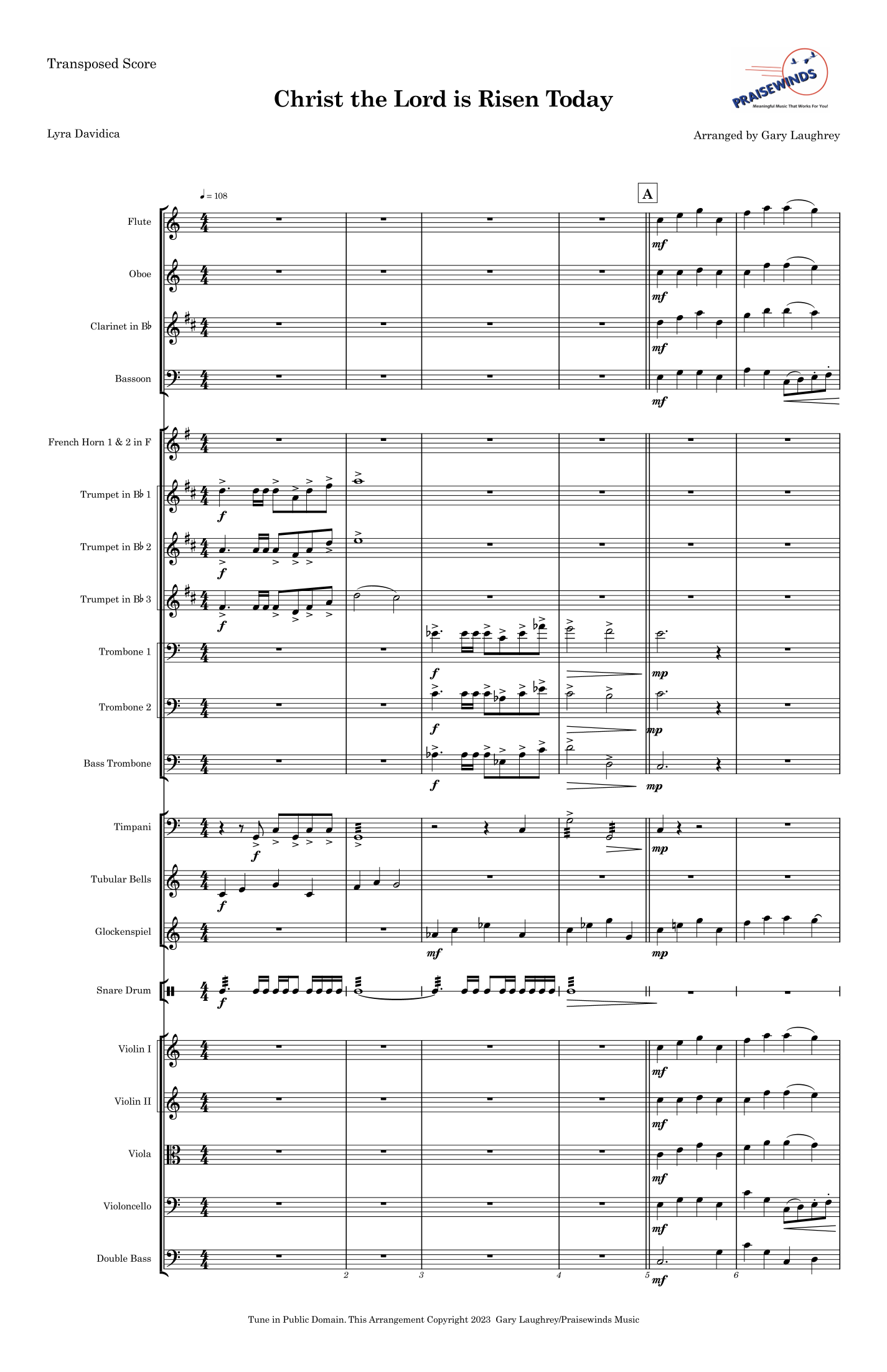 Christ the Lord is Risen Today (arr. Gary Laughrey) by Lyra Davidica Full Orchestra (主基督今日复活) - 预览