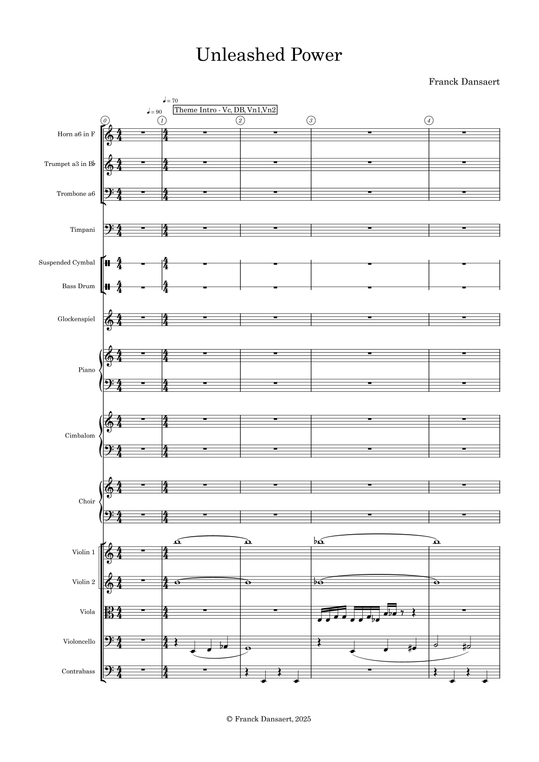 Unleashed Power - Score Only by Franck Dansaert Full Orchestra (管弦乐团仅总谱) - 预览