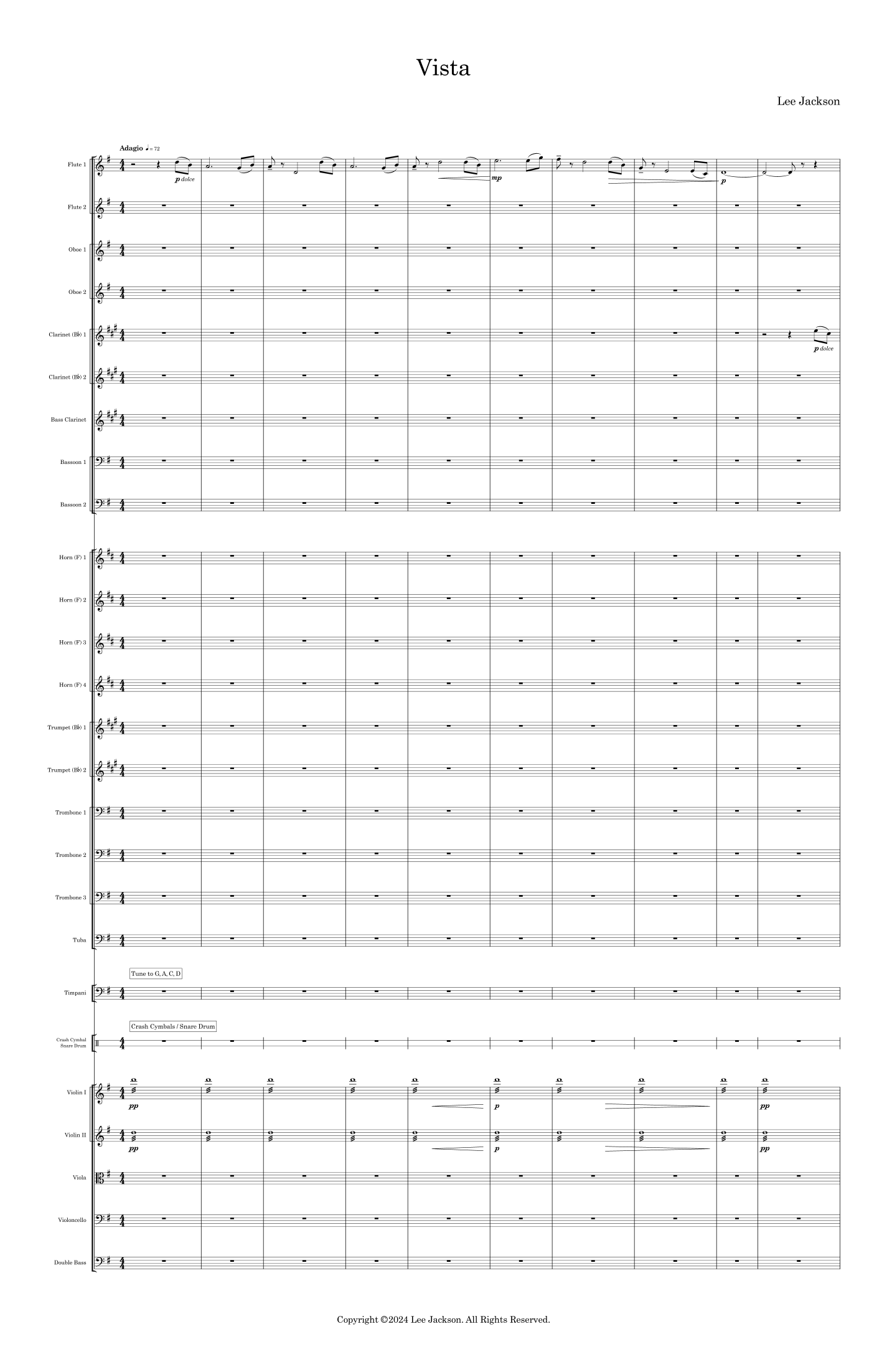 Vista by Lee Jackson Full Orchestra