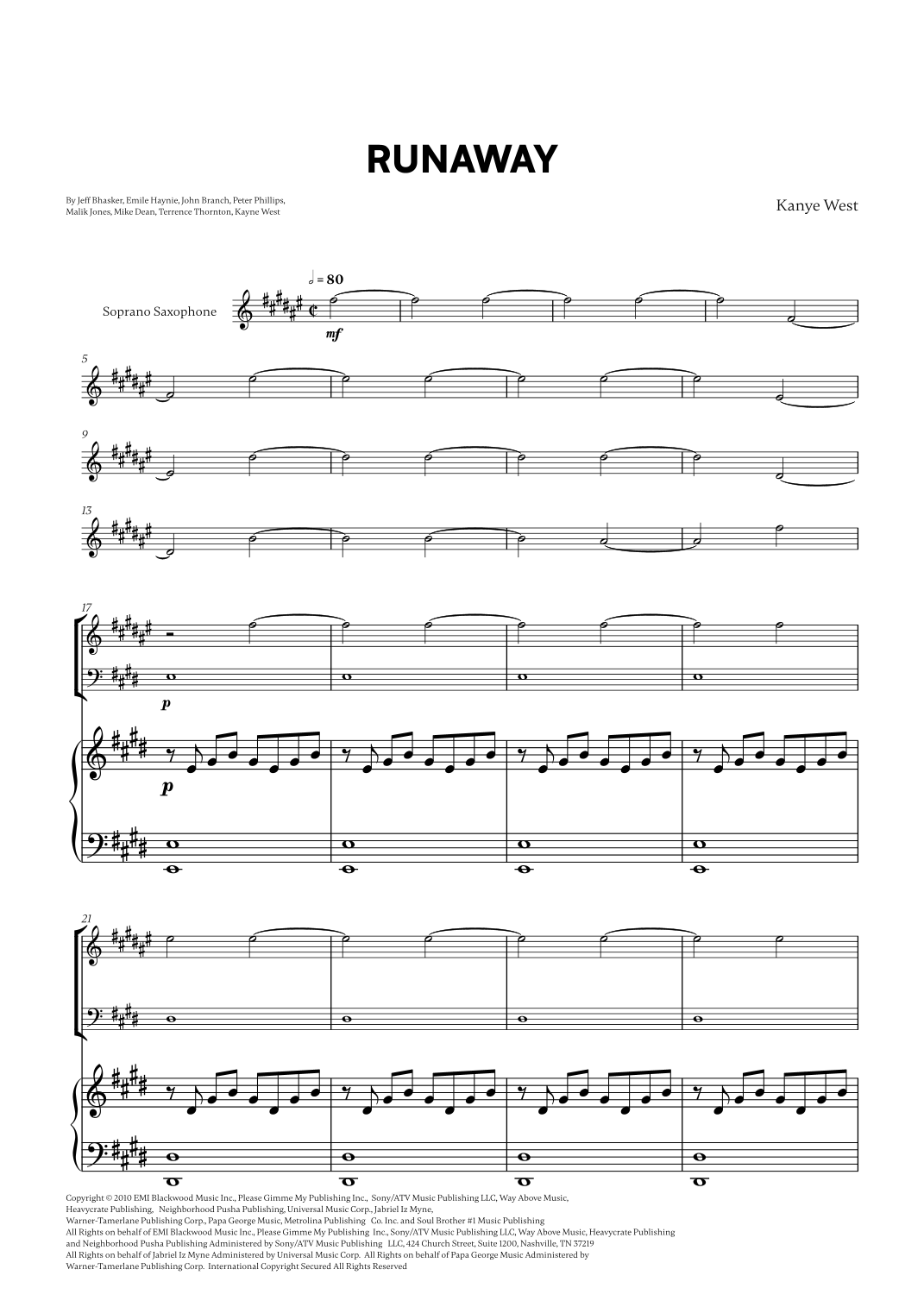 Runaway (arr. Cadenza Editions) Digital Sheet Music