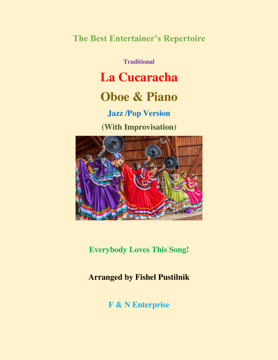 "La Cucaracha" (with Improvisation) for Oboe and Piano-Video (arr. Fishel Pustilnik) Digital Sheet Music