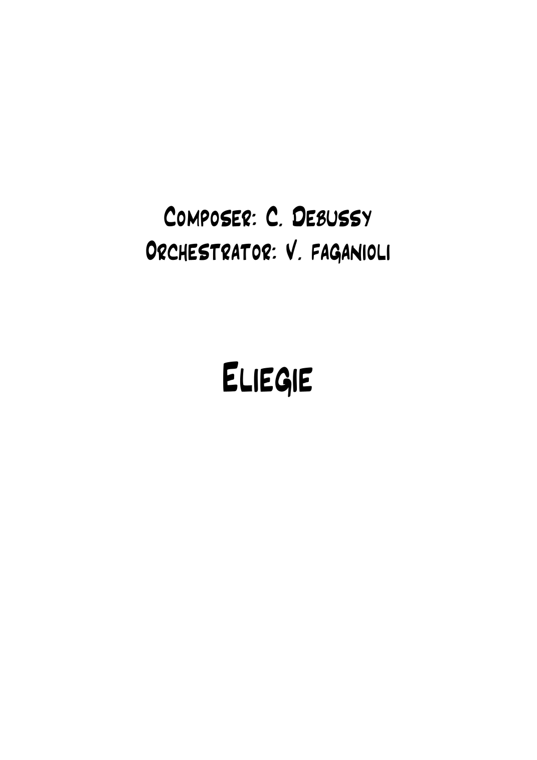 Elegie (arr. Valdeci Faganioli) by Valdeci Faganioli 管弦乐团 - 预览