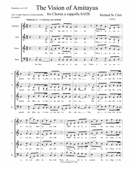 The Vision of Amitayus: A Buddhist Motet for SATB Chorus a Capella ...