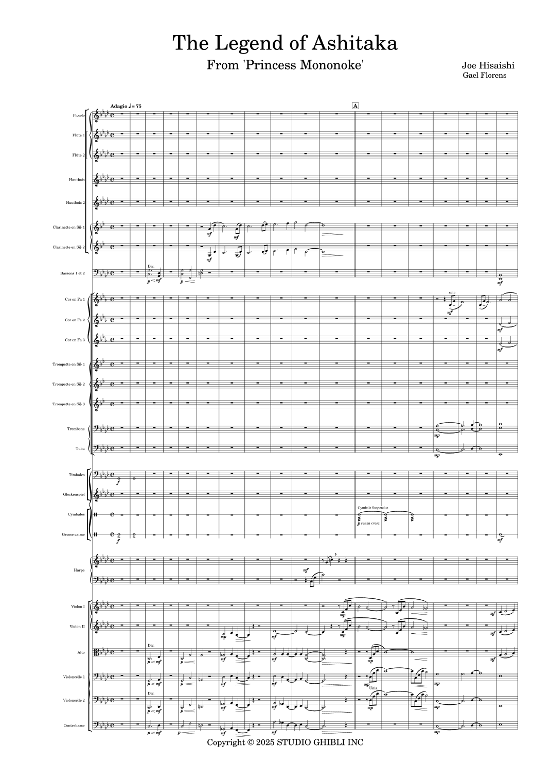 Ashitaka Sekki (arr. Gael Florens) by Jou Hisaishi 管弦乐团 - 预览