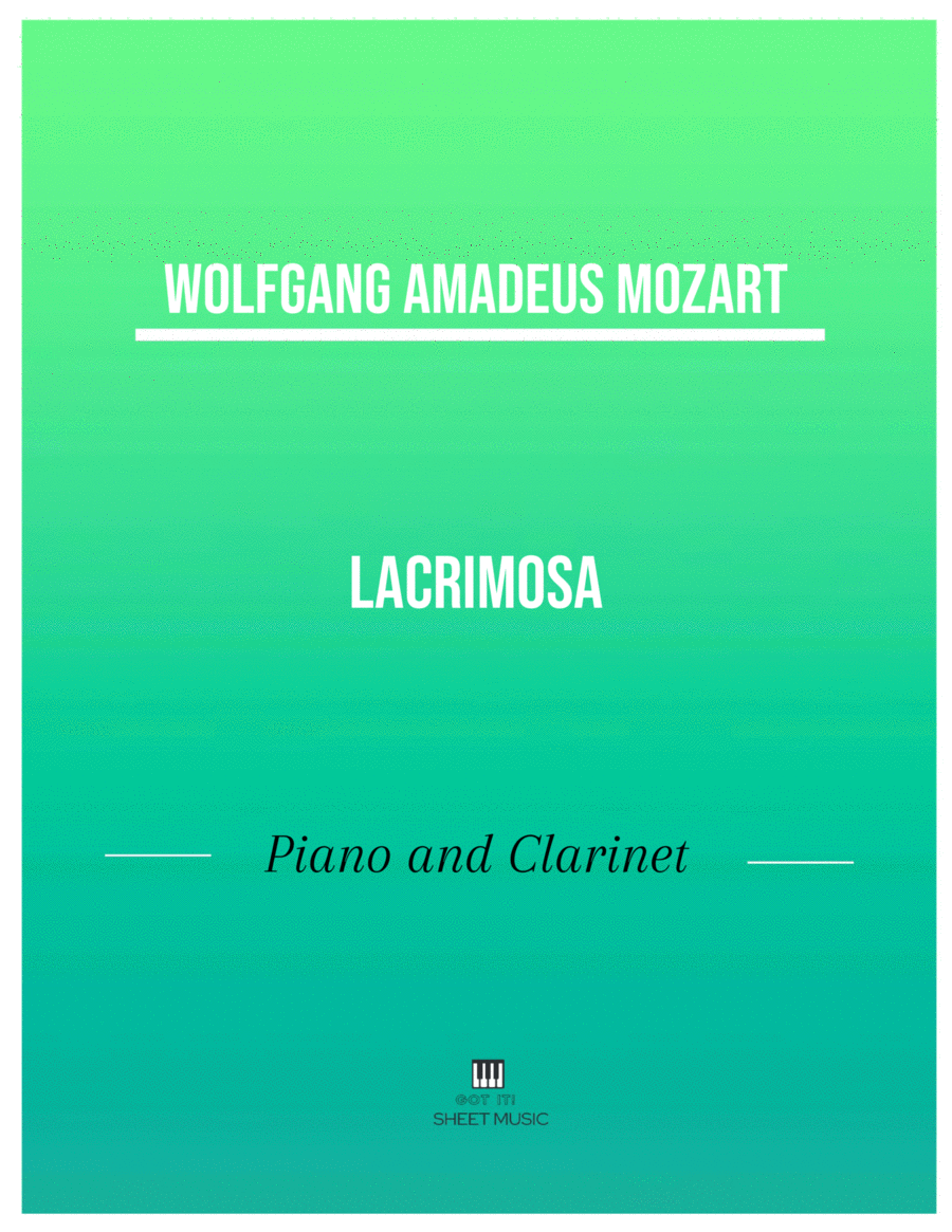 Mozart Lacrimosa (Piano and (arr. ANDRE LAITANO) by
