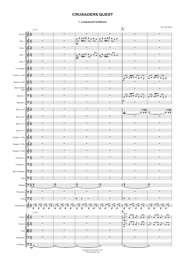 Crusader's Quest by Chris Pettitt Full Orchestra
