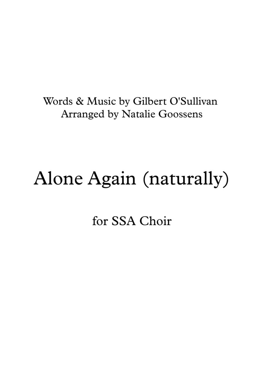 Alone Again (naturally) (arr. Natalie Goossens) Partition Digitale