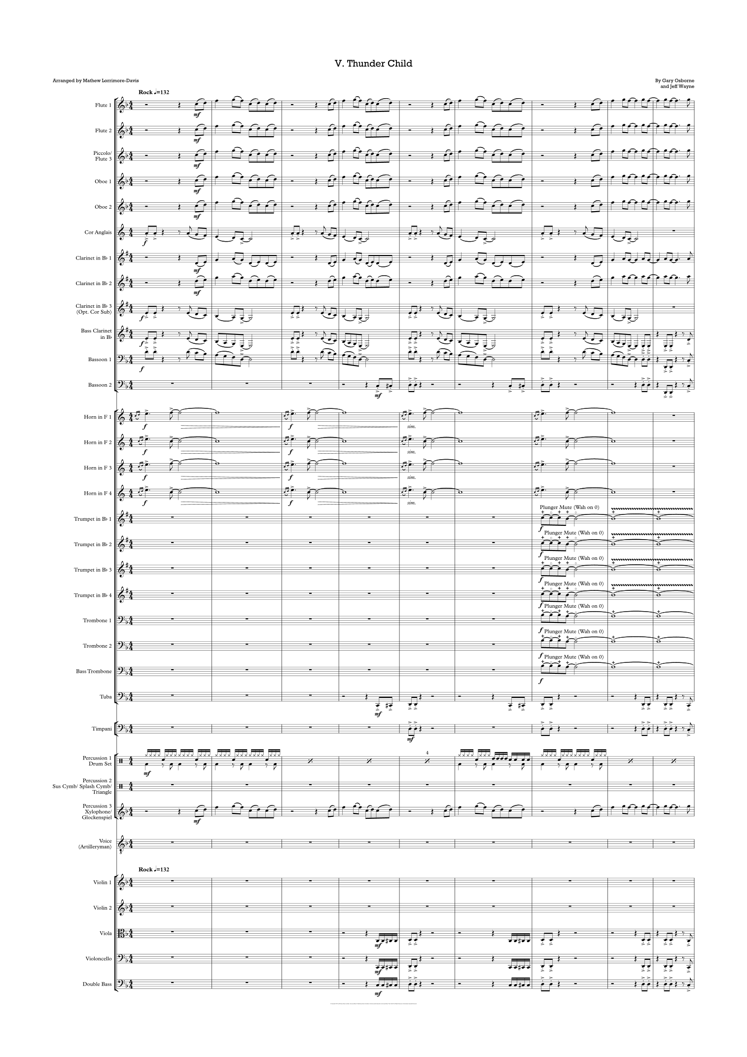 Thunder Child (arr. Mathew Lorrimore-Davis) by Jeff Wayne Full Orchestra