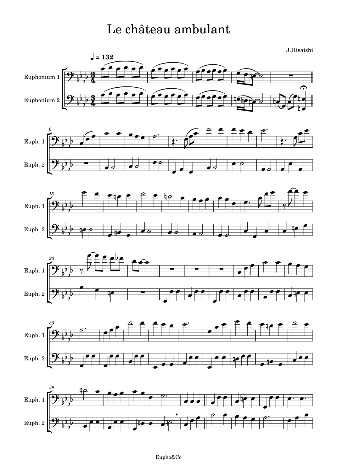 Howl's Moving Castle by Joe Hisaishi Sheet Music for Instrumental