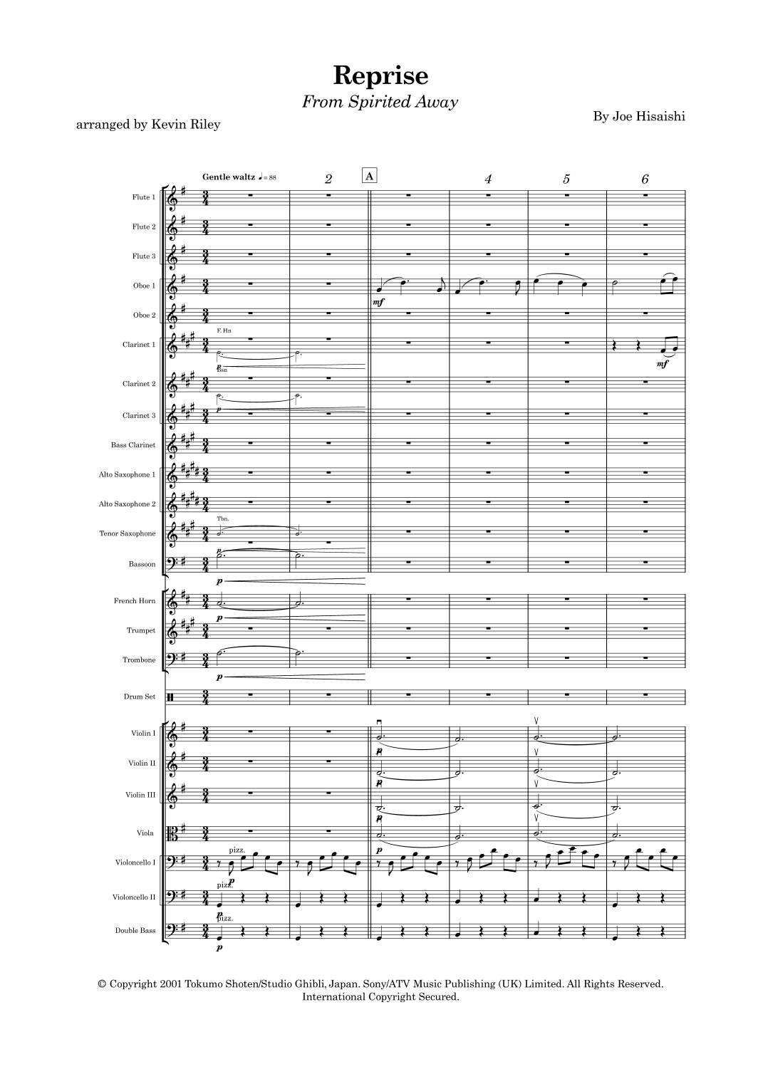 Reprise (arr. Kevin Riley) by Joe Hisaishi 管弦乐团 - 预览