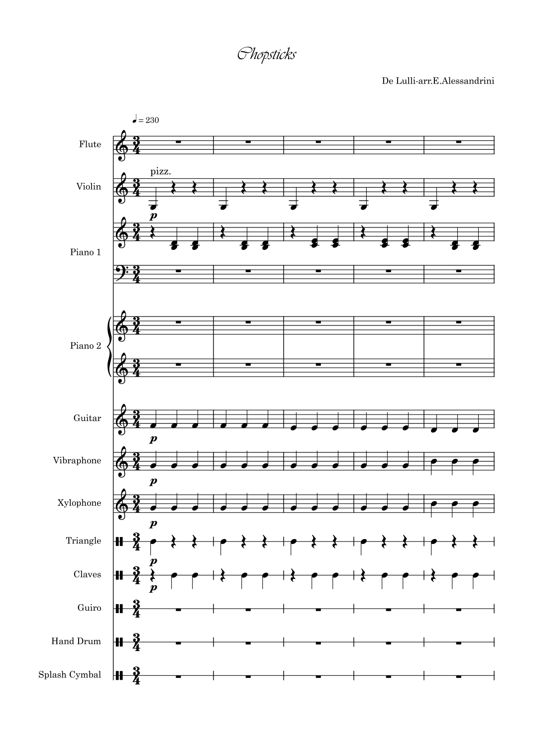 Chopsticks. School ensamble (arr. Ester Alessandrini) by de Lully Full Orchestra