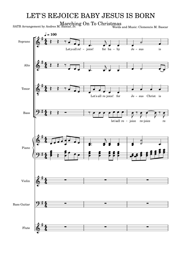 March For Christmas Sheet Music | Marilou Buaya | SATB Choir