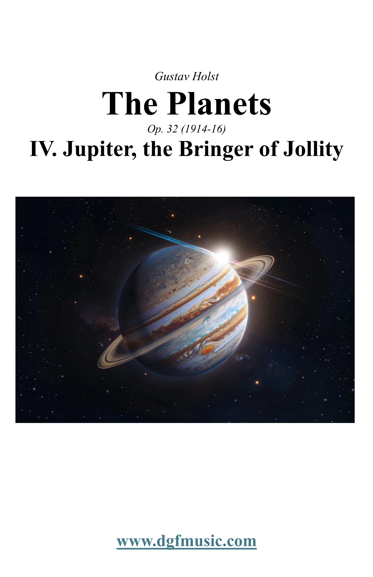 The Planets - IV. Jupiter, the Bringer of Jollity (arr. Daniel G Fritch) by Gustav Holst Full Orchestra