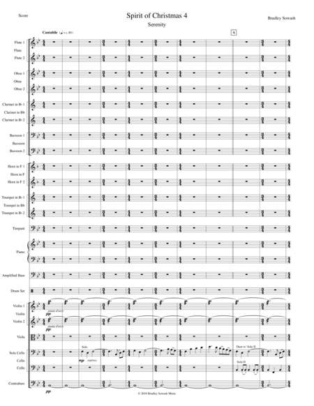 Spirit of Christmas 4/5 - Serenity (arr. Bradley Sowash Music) by Bradley Sowash Full Orchestra