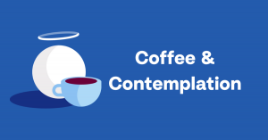 Hallow App morning coffee and contemplation