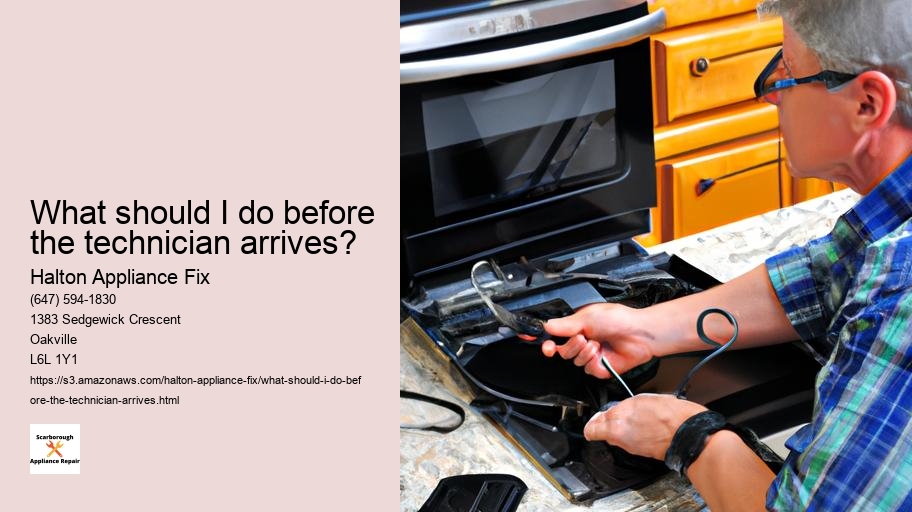 What should I do before the technician arrives?