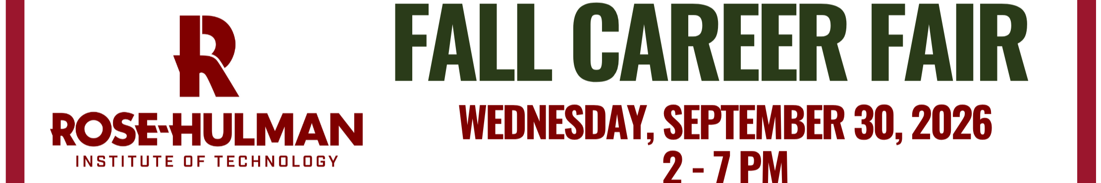 Rose-Hulman:  Fall Career Fair - Sept 30, 2026
